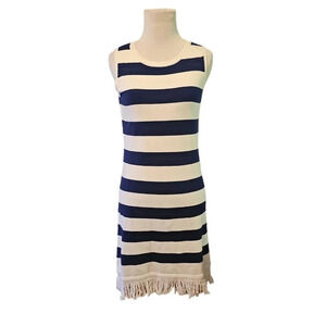 Sail To Sable Fringe Striped Nautical Dress